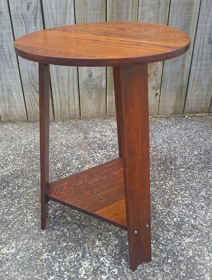 Arts and Crafts White Oak Magazine Table – Restored