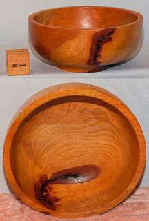 Red Oak Bowl with Natural Void - 1808