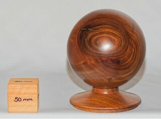 English Walnut Orb on base - 1863